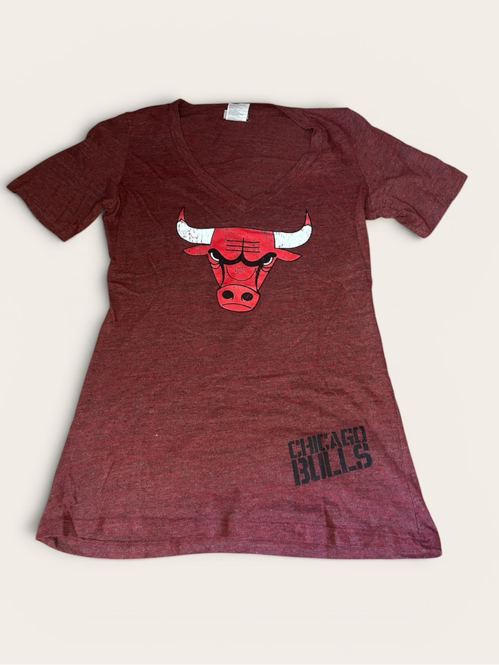 Chicago Bulls Maroon Graphic V-Neck Tee